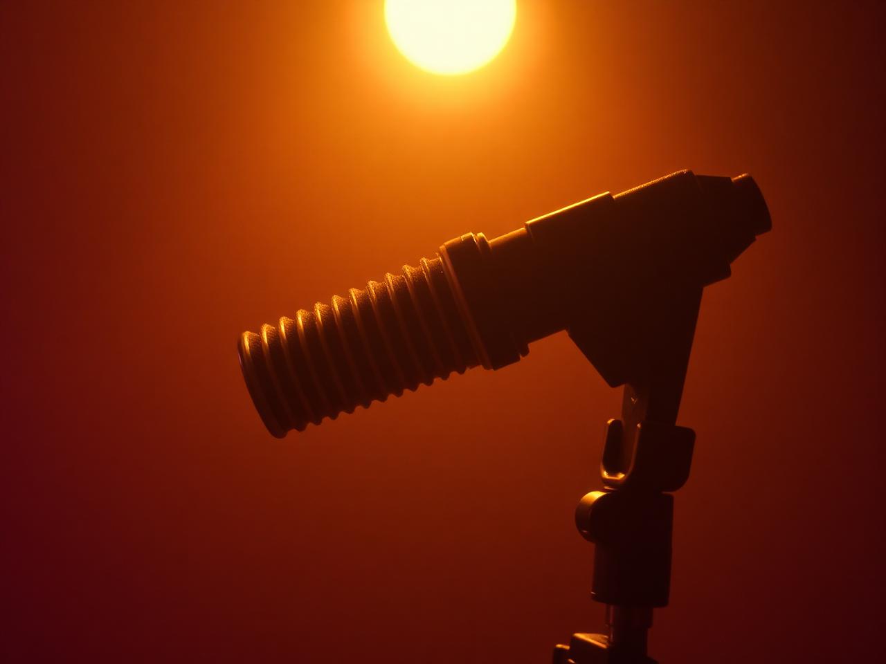 Close-up of a studio microphone